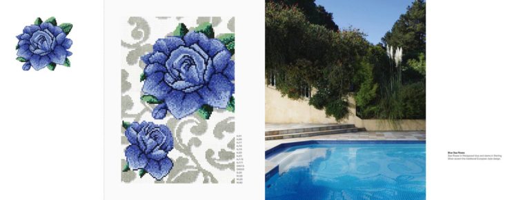 arvex mosaico linea piscine blue sea roses