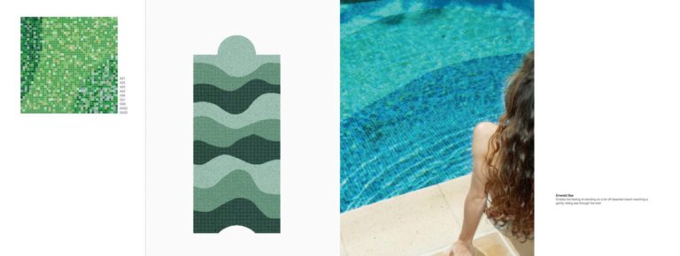 arvex mosaico linea piscine emerald sea