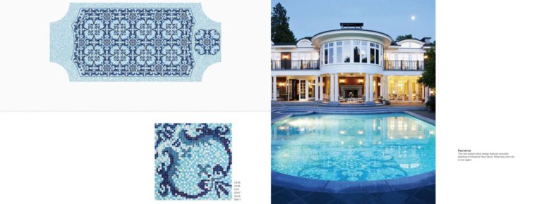 arvex mosaico linea piscine fleur de lis